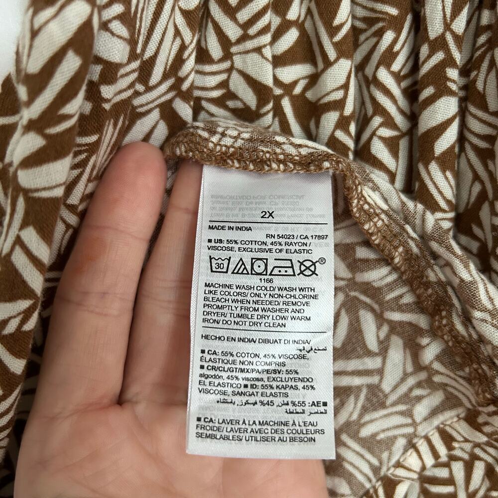 Old Navy Resort Euro Summer Flowy Western Smocked Preppy Maxi Dress Women's 2x - Picture 8 of 8